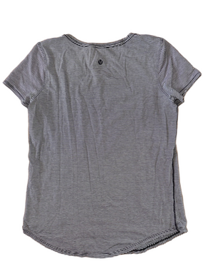 Lululemon Striped Black & White Tee Shirt Size 6